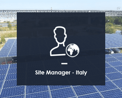 Site Manager – Italy M/F