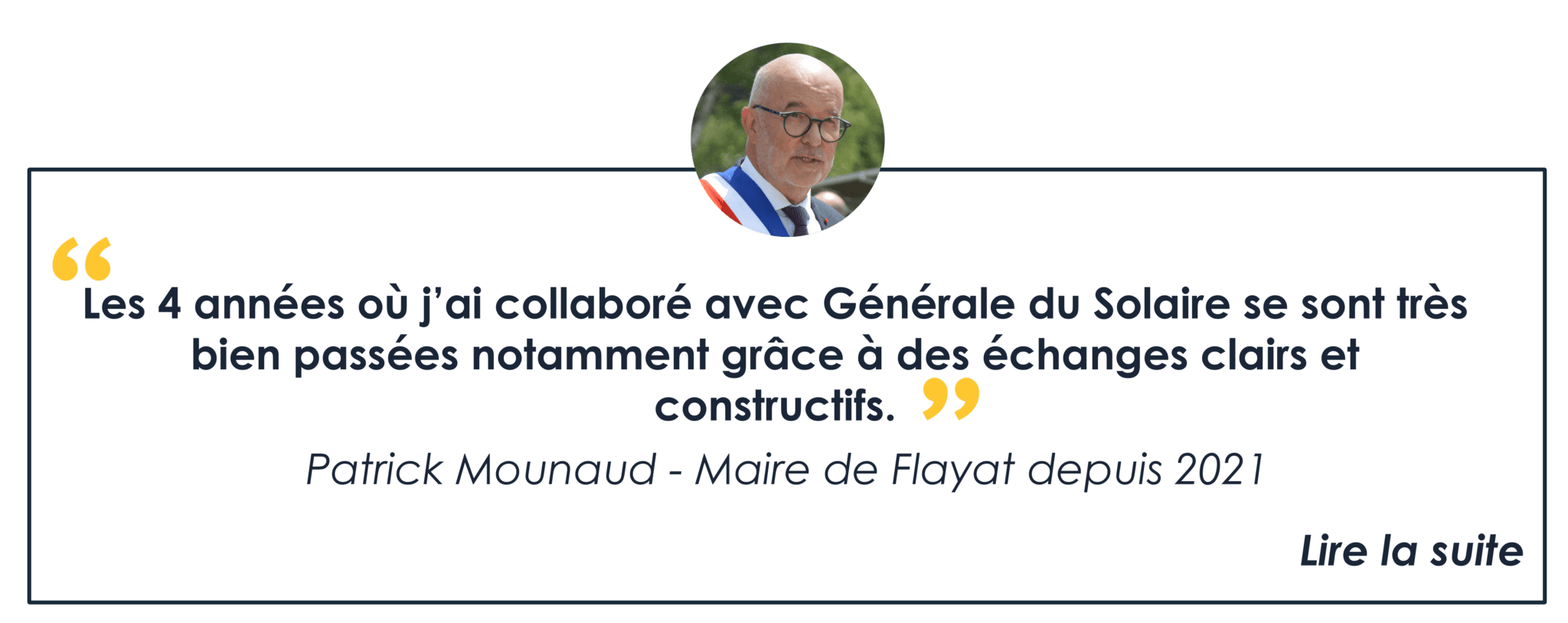 Témoignage Patrick Mounaud - Centrale solaire Flayat